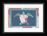 Sea Side BoHo - Turtle Framed Print