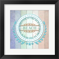 Sea Side Gypsy V4 Sign 1 Framed Print