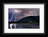 Lightning Campground Framed Print