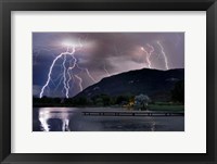 Lightning Campground Framed Print