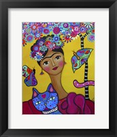 Brigit's Frida And Her Cat Fine Art Print