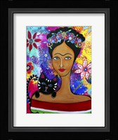Frida And Her Cat Fine Art Print