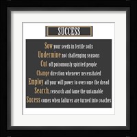 Success Framed Print