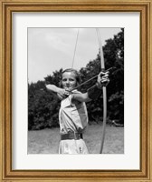 1930s Girl with Bow and Arrow Fine Art Print