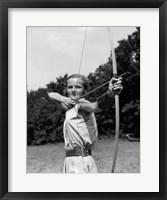 1930s Girl with Bow and Arrow Fine Art Print
