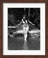 1920s Long-Haired Woman In Bathing Suit Fine Art Print
