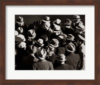 1930s 1940s Elevated View Of Group of Men Fine Art Print