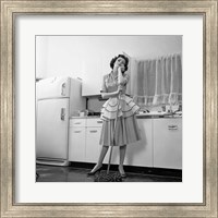 1950s Daydreaming Bored Woman Fine Art Print
