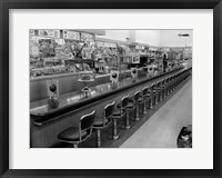 1950s 1960s Interior Of Lunch Counter Fine Art Print