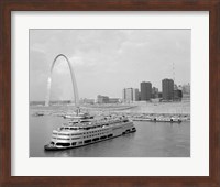 1960s St. Louis Missouri Gateway Arch Skyline Fine Art Print