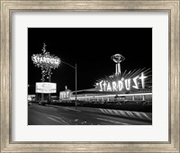 1960s Night Scene Of The Stardust Casino Las Vegas Fine Art Print