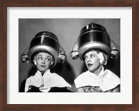 1950s Two Women Sitting Together Fine Art Print