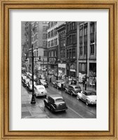 1940s Rainy Day On Chestnut Street Philadelphia Fine Art Print