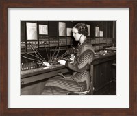 1930s Woman Telephone Operator Fine Art Print