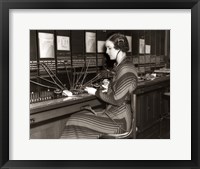 1930s Woman Telephone Operator Fine Art Print