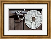 1980s Detail Of Cleat Hitch And Coiled Rope Fine Art Print