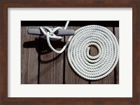 1980s Detail Of Cleat Hitch And Coiled Rope Fine Art Print