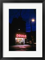 1980s 24 Hour Drug Store Neon Sign Fine Art Print