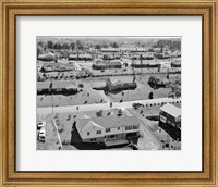 1950s 1960s Aerial View Of Suburban Housing Fine Art Print