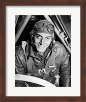 1940s Fighter Airplane Pilot On US World War II Fine Art Print