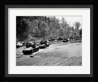 1940s World War Ii 12 Us Army Armored Tanks Fine Art Print
