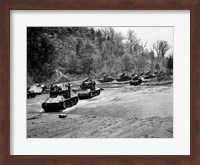 1940s World War Ii 12 Us Army Armored Tanks Fine Art Print