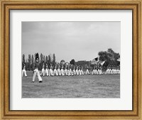 1940s Students Marching Pennsylvania Military College Fine Art Print