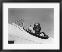 1940s Smiling Army Air Corps Pilot Fine Art Print