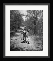 1950s Boy With Beagle Puppy Fine Art Print