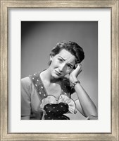 1950s Woman Housewife In Apron Fine Art Print
