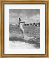 1950s Smiling Woman In Bathing Suit Fine Art Print