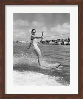 1950s Smiling Woman In Bathing Suit Fine Art Print