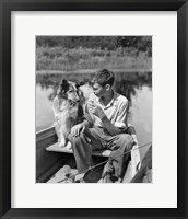 1930s Boy And Collie Dog Fine Art Print