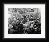 1880S Illustration Crowded Passenger Car Fine Art Print