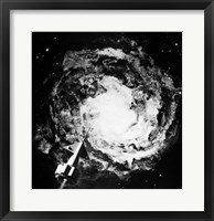 1950s 1960s Recreation Of Space Rocket Fine Art Print