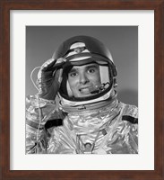 1960s Portrait Of Saluting Astronaut In Space? Fine Art Print
