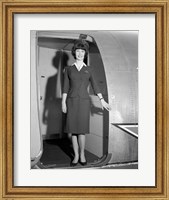 1960s Smiling Stewardess Standing In Doorway Fine Art Print