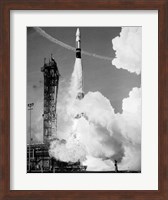 1960s Missile Taking Off From Launch Pad Fine Art Print