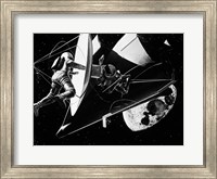 Illustration 1960s Weightless Astronauts Eva Fine Art Print