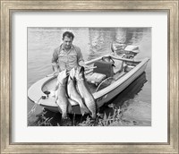 1970s Man In Small Motorboat Fine Art Print