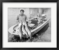 1970s Man In Small Motorboat Fine Art Print