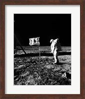 1969 Astronaut Us Flag Fine Art Print