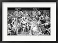 Engraving Of Medieval English Feast Fine Art Print
