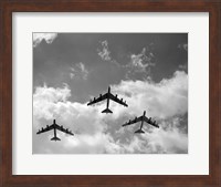 1950s Three B-52 Stratofortress Bomber Airplanes Fine Art Print