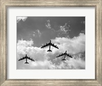 1950s Three B-52 Stratofortress Bomber Airplanes Fine Art Print