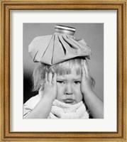 1950s Unhappy Little Blonde Girl Fine Art Print