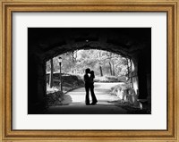 1960s Silhouette Of Young Couple Fine Art Print