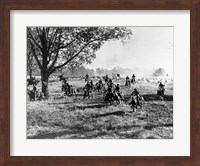 Army Regiment Cavalry Coming To Rescue Fine Art Print