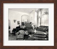 1920s Interior Upscale Music Room With Piano And Organ Fine Art Print