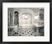 1920s Interior Upscale Tiled Bathroom Fine Art Print